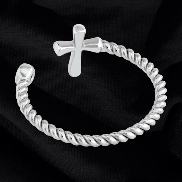 Montana Silversmiths Faith On Full Sterling Silver Ring One Size NEW Retail $50 - Picture 2 of 10